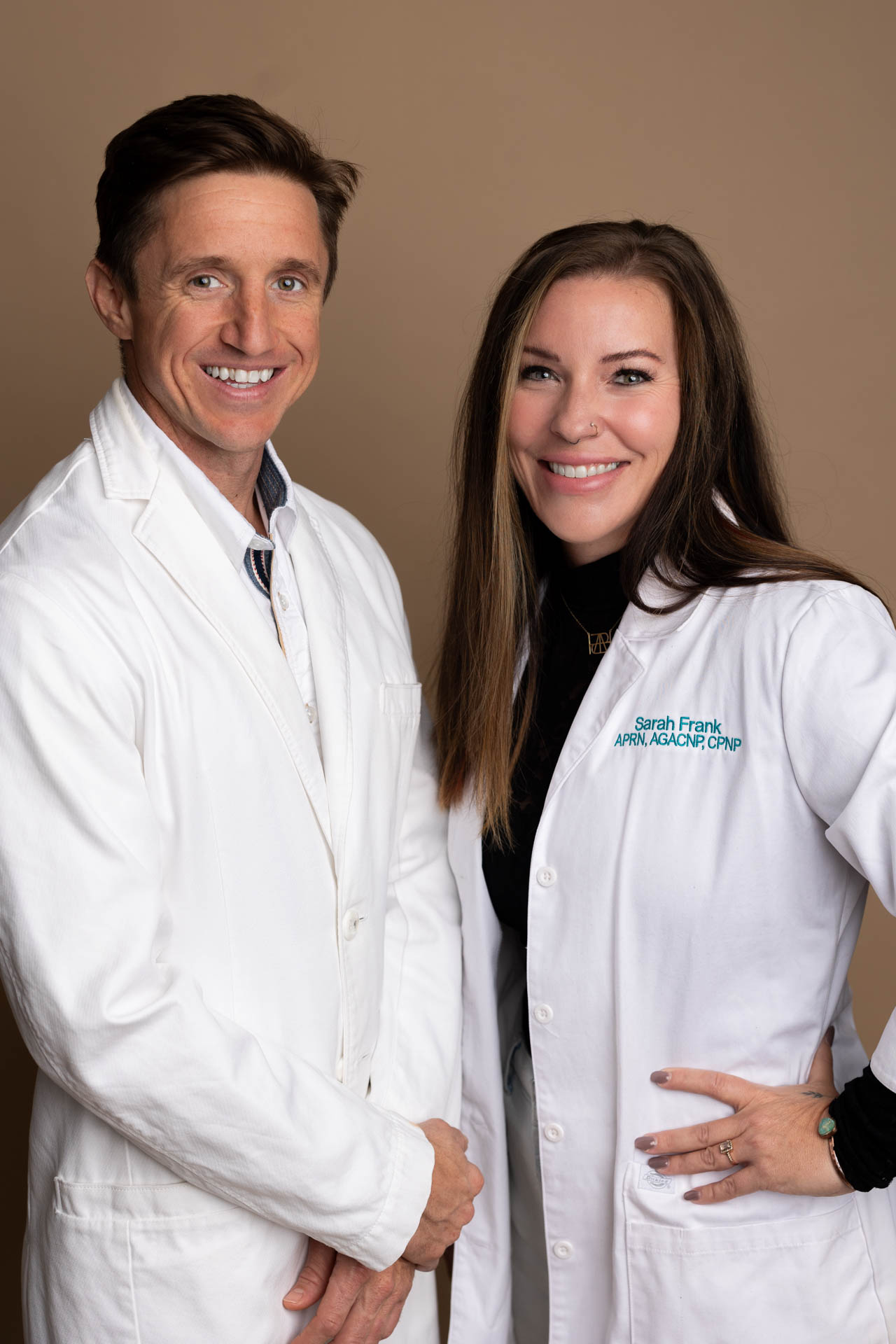 Dr Stefan Yakel and Sara Frank, ARNP standing side by side